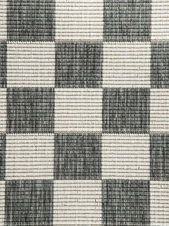 Waikato Outdoor-Teppich, Grau-Weiss
