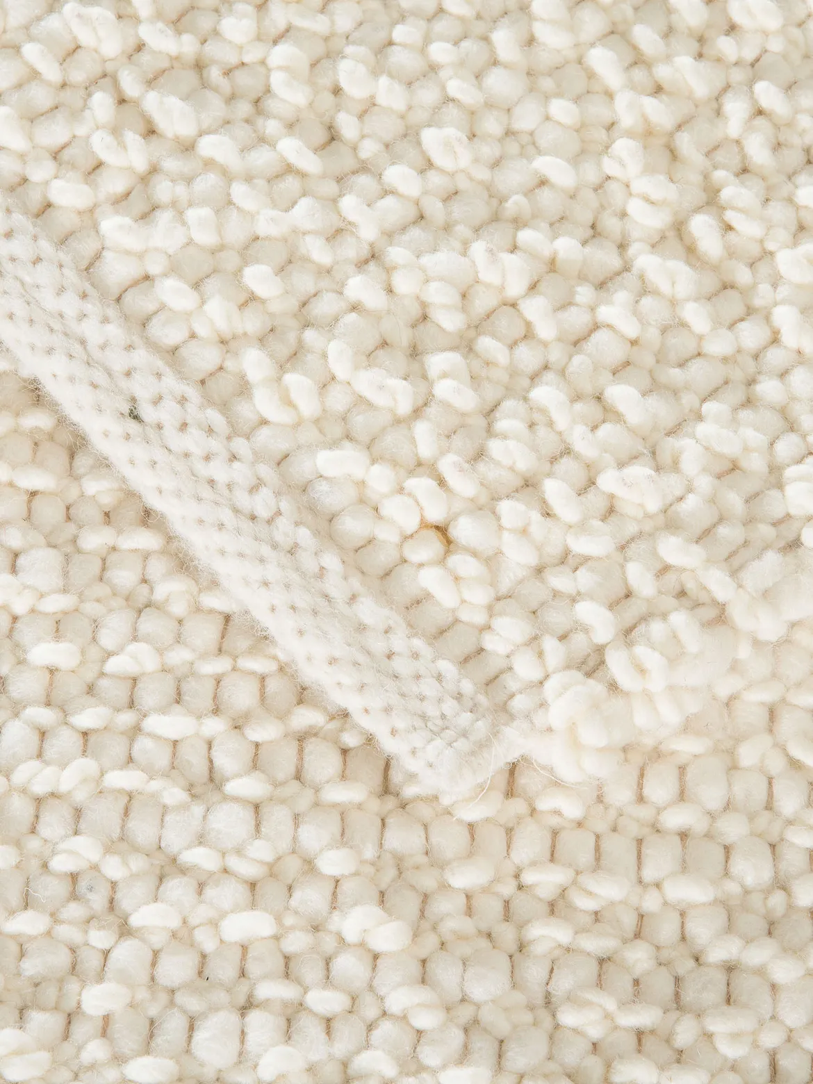Walsertal Handweb-Teppich, Creme
