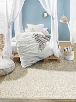 Walsertal Handweb-Teppich, Creme