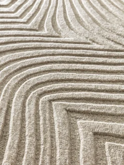 Wavy Woll-Teppich, Beige