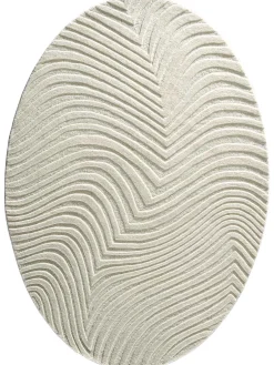 Wavy Woll-Teppich, Offwhite