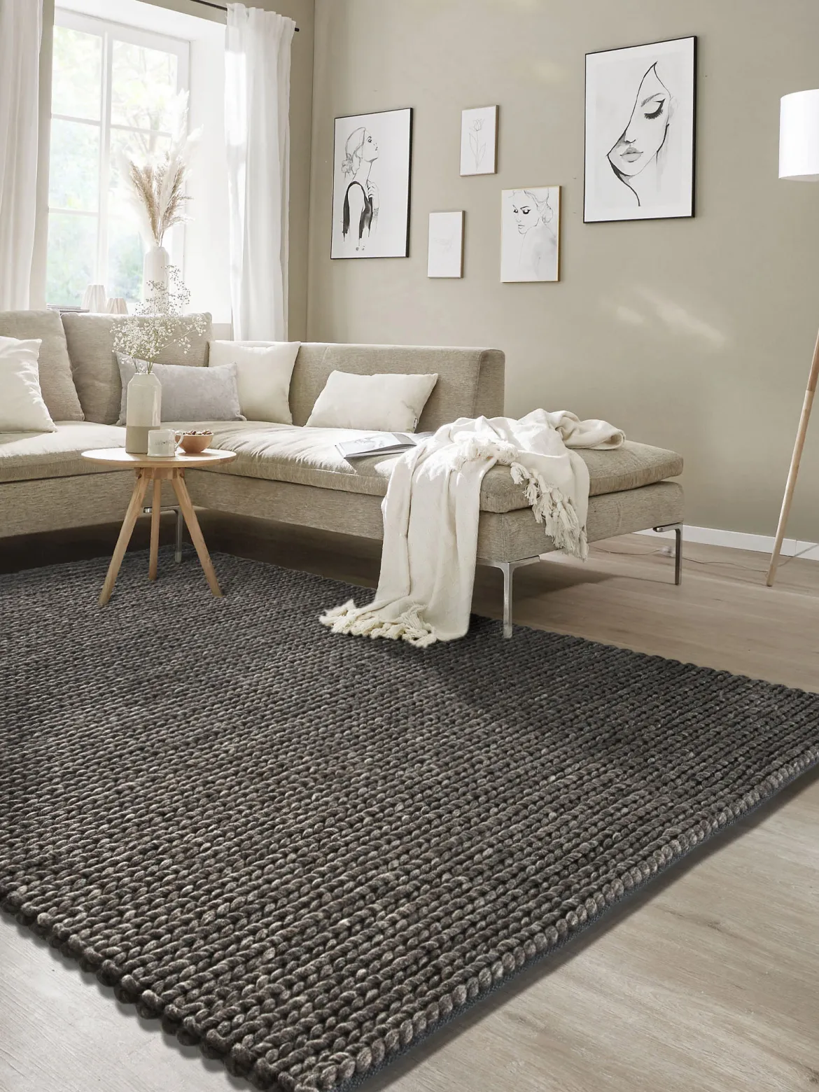 Wool Empire Woll-Teppich, Dark Grey