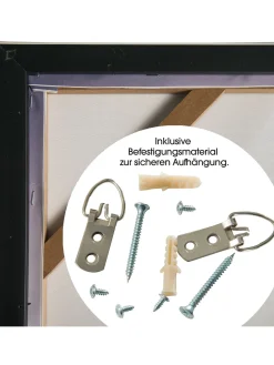 Zweimaster Leinwand Druck, Grau