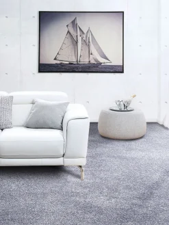 Zweimaster Leinwand Druck, Grau